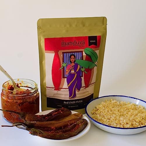 The Manduva Project Red Chilli Pickle 250g | No Onion | Authentic Andhra Red Chilli Achar | Traditional Homemade | Spicy & Tangy | No Preservatives — image 3
