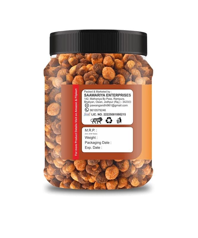 SANWARIYA NUTS Roasted Chana Nimboo Pudina, roasted No Onion No Garlic | Roasted Chana Namkeen Snacks Gluten-Free | Crunchy Protein Snacks |Pudina Lemon Flavour chana Ready to eat 250gm — image 3