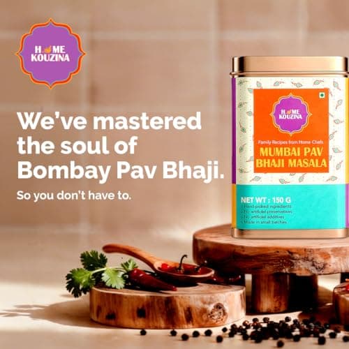 Home Kouzina Pav Bhaji Masala - 150g | Perfect for Authentic Pav Bhaji Recipe| No Artificial Additives | Made in Small Batches | 100% Natural Ingredients| Premium Tin Pack — image 5