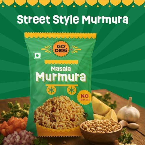 GO DESi Kolkata Jhalmuri, Masala Murmura, No Palm oil 100g x 2 — image 7