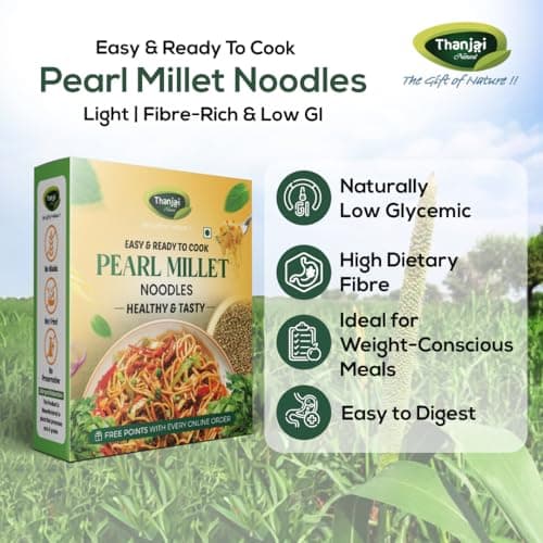 Thanjai Natural Pearl Millet Noodles 180 Grams X 2 (360 Grams) of Homemade Natural Noodles (No Preservatives, No Chemicals, No Artificial Extract) — image 4