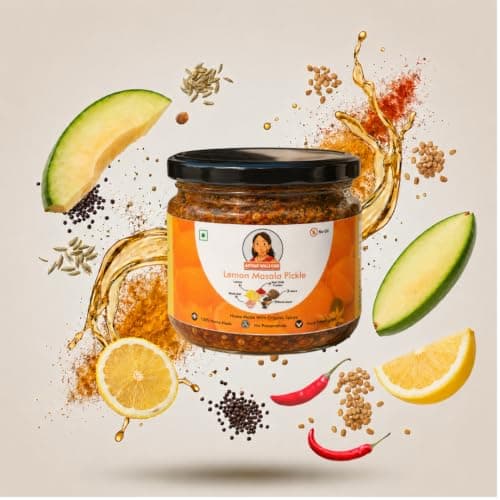 Achar Wali Didi Lemon Masala Pickle in Fresh | Indian Homemade Nimbu ka Achar with No Onion & Garlic | Sour and Salty Oil-Free Pickle | Traditional Didi's-Style Recipe | Organically Processed (300g) — image 7