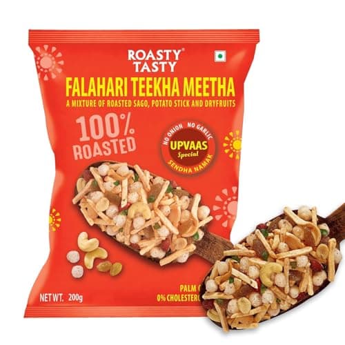 Roasty Tasty Falahari Mix Roasted Namkeen Snack 200G|Oil-Free Farari Chiwda| No Onion, No Garlic Farali Namkeen| Healthy Vrat Upwas Fast Namkeen| No Cholesterol No Transfat Healthy Snack For Fasting — image 5