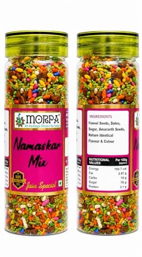 Morpa Namaskar Mix Mouth Freshener Premium Indian Mukhwas Saunf Supari and Colorful Seed Blend After Meal Digestive and Breath Freshener Jain Special 100% Veg — image 4