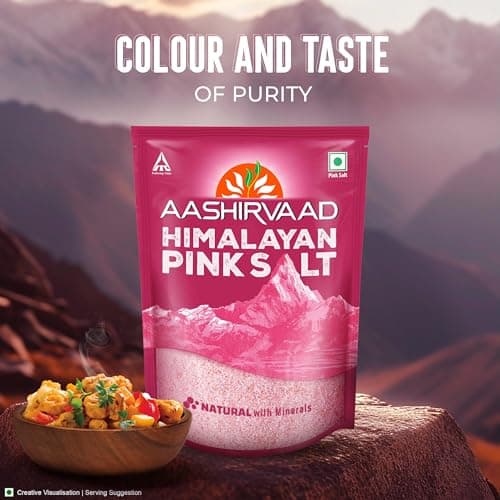 Aashirvaad Himalayan Pink Salt, 100% Natural Rock Salt Sourced from the Himalayan Ranges, Pure Sendha Namak with Minerals for Everyday Use, 1 Kg — image 3