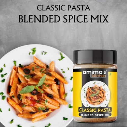 Amima's Kitchen Combo Of Classic Pasta Spice Mix & Noodles Tastemaker Jain Spice Mix (No Onion No Garlic) – 100 Grams (Pack of 2) | Blended Spice Mix | Pure & Hygiene | For Healthy Cooking | No Synthetic Flavour & Color — image 2