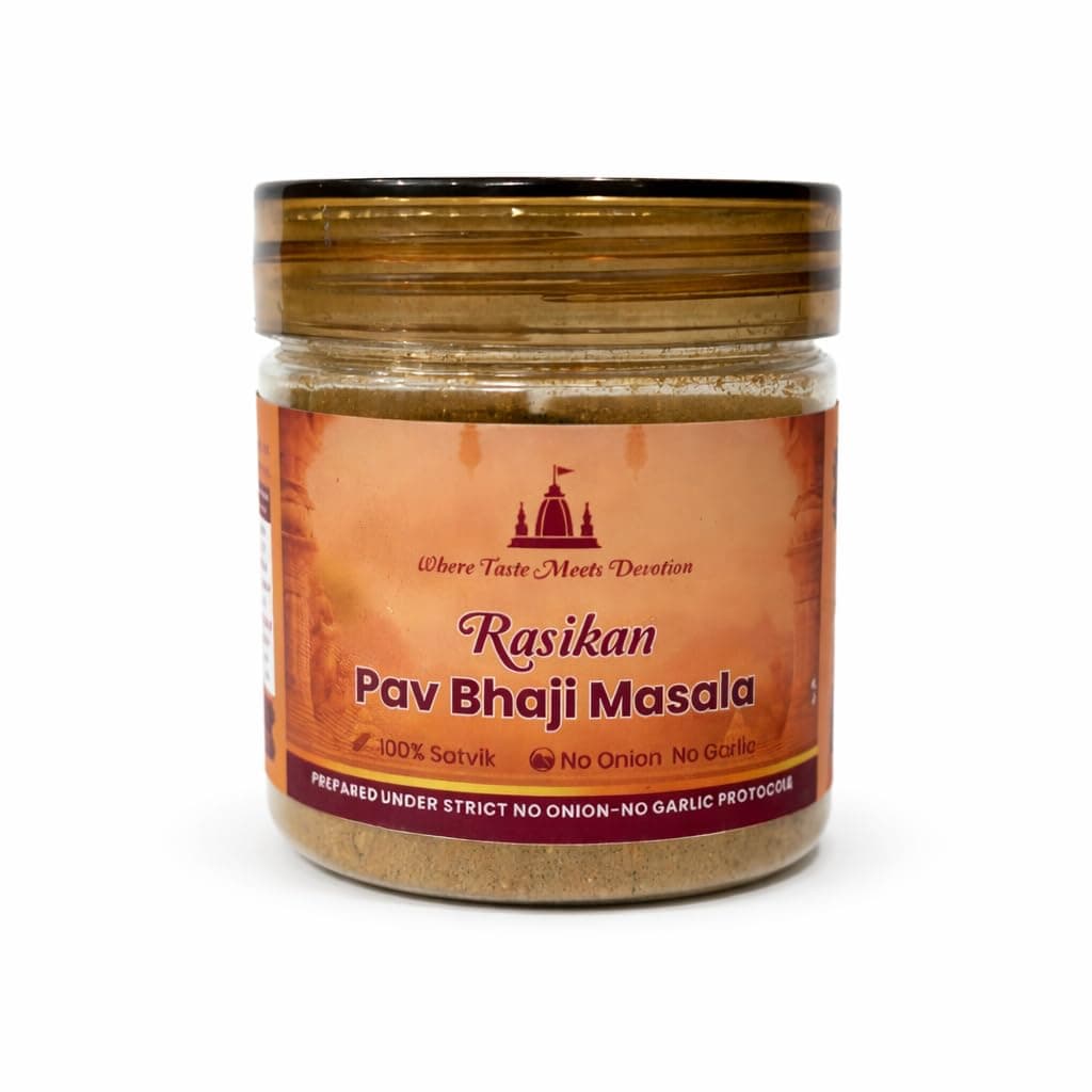 Rasikan Jain Satvik Masala Combo – Peri Peri, Kitchen King, Pasta Noodle, Pav Bhaji, Shahi Paneer(400g) | No Onion No Garlic | Freshly Ground Small Batch Spices | No Added Colour or Preservatives | Perfect for Bhog, Satvik & Everyday Cooking — image 4