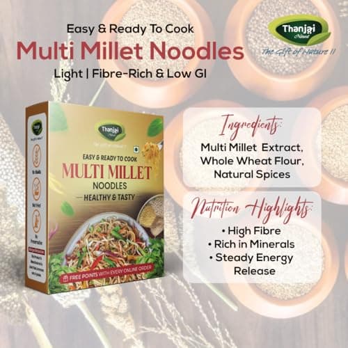 Thanjai Natural Multi Millet Noodles 180 Grams X 5 (900 Grams) of Homemade Natural Millet Noodles(No Preservatives, No Chemicals, No Artificial Extract) — image 4