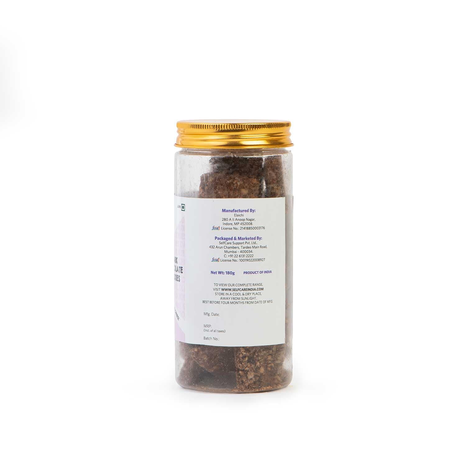 SelfCare By Suman Agarwal Dark Chocolate Oats Cookies 180g - Pack of 1 | Baked - No Maida | No Added Artificial Flavors & Sweeteners | Healthy - Sweet - Tea Time Snack | Jain & Travel Friendly — image 2