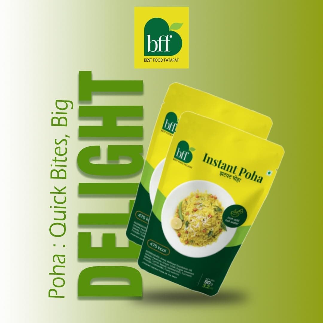 Instant Poha Pack of 2 (90g Each) | Ready-to-Eat Indian Breakfast Mix | Just Add Hot Water | Portable Pack for Travel, Office, or Home | Simple & Easy Meal Solution — image 2
