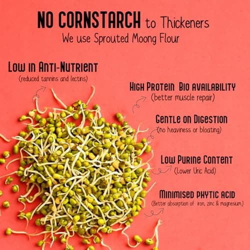 IT's Moong Pani (Soups) | Spicy Tomato | Zero Cornstarch Soups (Pack of 1) | All-Natural | Zero Fillers, Zero Preservatives, Pure Nutrition | 50gms | Easy on the gut, easy digestibility — image 4
