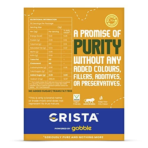 CRISTA 100 gms Chatpata Chaat Masala | Chat Masala | Chat Masala Powder | Vegan | No Onion | No Garlic | No Added Sugar | Trans Fat Free | Zero added Colours & Preservatives — image 2