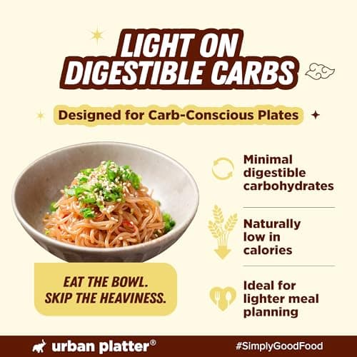 Urban Platter Shirataki Konjac Noodles, 270g, Pack of 3 (Fat-Free, Gluten-Free, Low Carb, Ready to Use) — image 5