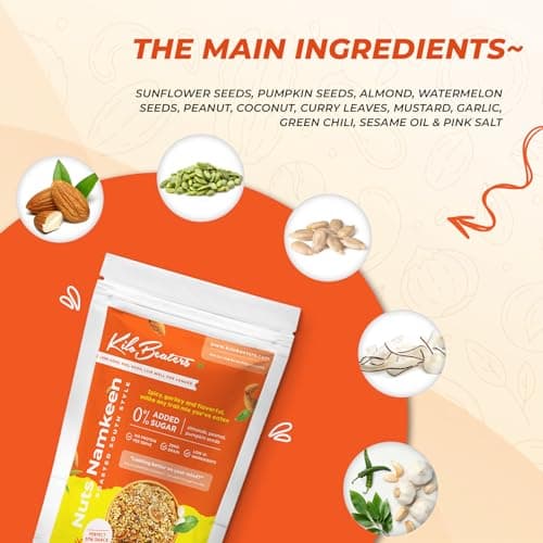 KILOBEATERS Zero Sugar Roasted South Indian Style Nuts Namkeen Healthy Mixture Snacks for Diet, Zero Preservative - 400 g (Pack of 1) — image 6