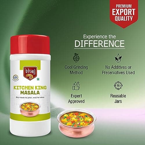 Bhoj Masale Kitchen King Masala Powder Combo Pack 450GM Each (Gross Total 1 KG) | Aromatic Spice for Flavorful Indian Cooking | For Flavorful Cooking | No Artificial Flavor Added. No Color, No Preservatives, No Onion & No Garlic ( Jain Masala) — image 4