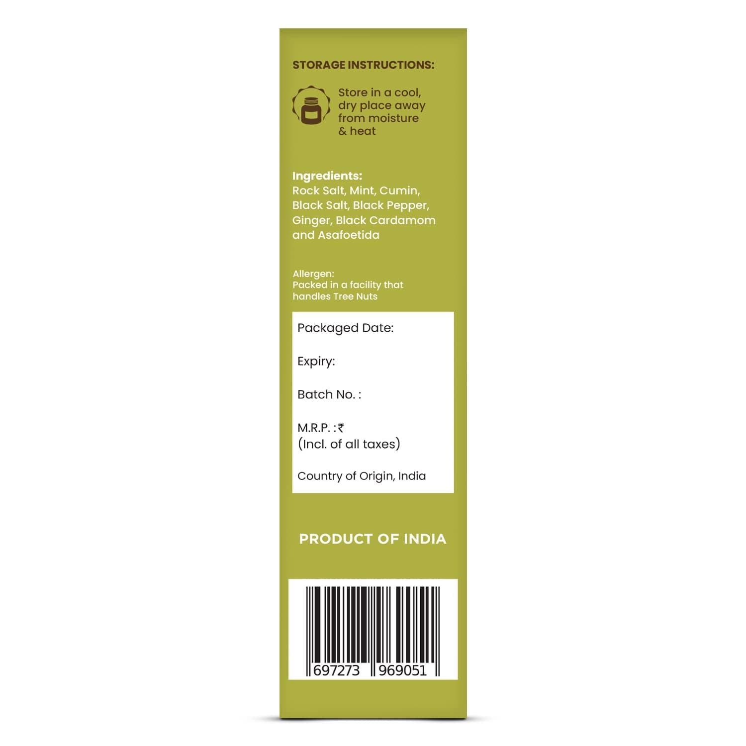 CRISTA Khatta Jal Jeera Masala | Vegan | Cholesterol Free | Trans Fat Free | No Onion | No Garlic | No Added Sugar | Zero added Colours, Fillers, Additives & Preservatives | 100 gms — image 4