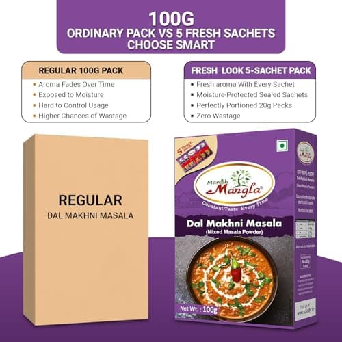 Manish Mangla Dal Makhni Masala 100g | Authentic Indian Spice Mix | Rich Creamy Dal Flavor | No Onion No Garlic | Fresh Aroma Masala for Home Cooking — image 4