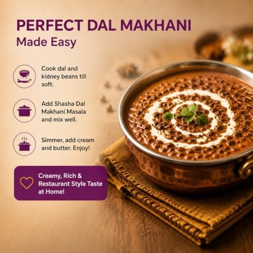 Shasha Dal Makhani Masala 100g - Spice Mix for Rich and Creamy Dal Makhani - No Onion or Garlic - From the House of Pansari — image 3
