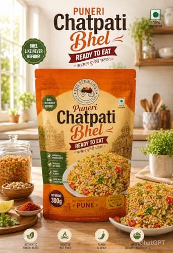 Pune's famous Chatpati Bhel Family Pack, Puffed Rice Savoury Mix with Green Chilli & Imlee Chutney, 300g Puneri chatpati bhel, no onion no garlic chutney so used as jain bhel also — image 4