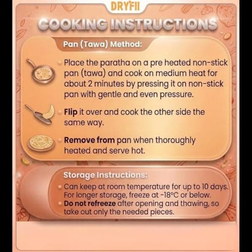 Dryfii Ready-to-Eat Dal Paratha (5 Pcs Parathas) with Idli & Sambar | Breakfast Combo Meal | Pure Vegetarian — image 4