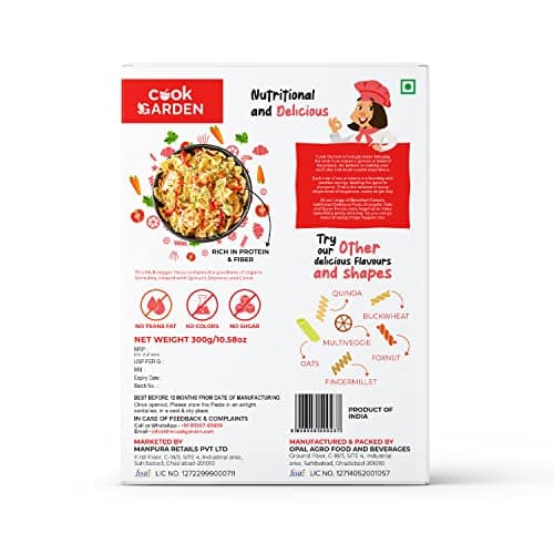 CookGarden Multiveggie & Multi Grain Pasta 300g | Healthy Pasta | Pack Of 2 — image 3