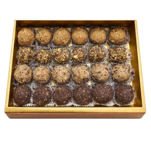 Rasoi Tales Mix Laddoo Box 500g | Multigrain Wheat, Ragi, Oats & Dry Fruit Laddoos | Healthy Homemade Sweets | Traditional Energy Bites Combo | Sampler Gift Box
