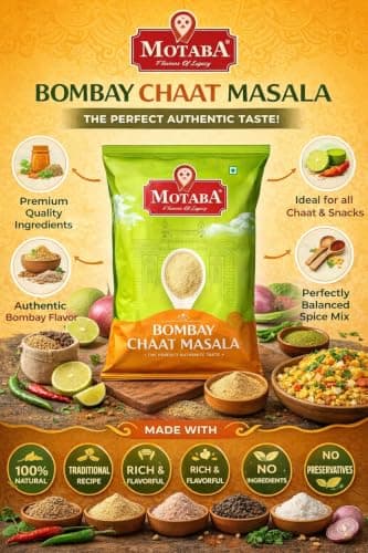 Motaba Fresh Bombay Chat Masala 1kg | Chaat Masala with Natural Oils |Rich Aroma & Flavour |Indian Spices I Natural Taste No-Preservatives No-Colour — image 3