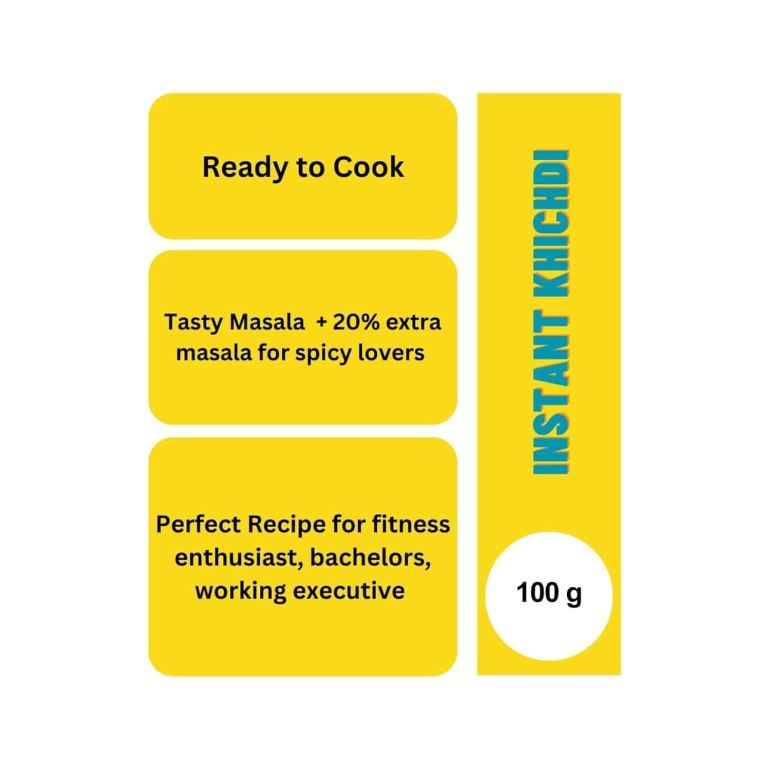 Classic Masala Khichdi– Pack of 5 | Ready to Cook | Includes Khichdi Premix & Kammy Spicemix | 100% Natural | 9-Month Shelf Life | Cooks in 7 Minutes | No Added Preservatives or Added Colors — image 4