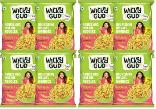 WickedGud Nourishing Masala Instant Noodles | Healthy Noodles | No Maida | No Oil | No MSG | High Protein & Fibre | Cholesterol Free | 69 g Each (Pack of 4) — image 8