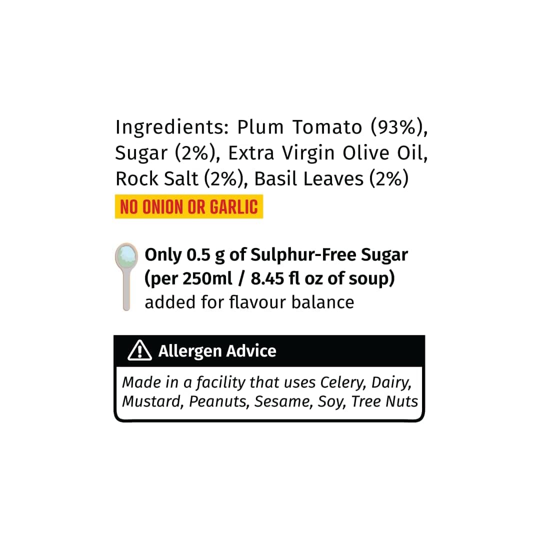 Simplify Foods Italian Basil & Tomato Instant Soup | Pack of 2 Single-Serve Sachets (Each Makes ~125 ml) | Made with 93% Real Tomato & Basil | Just Add Hot Water | Travel-Friendly | Clean Label | 0% Additives or Preservatives — image 7