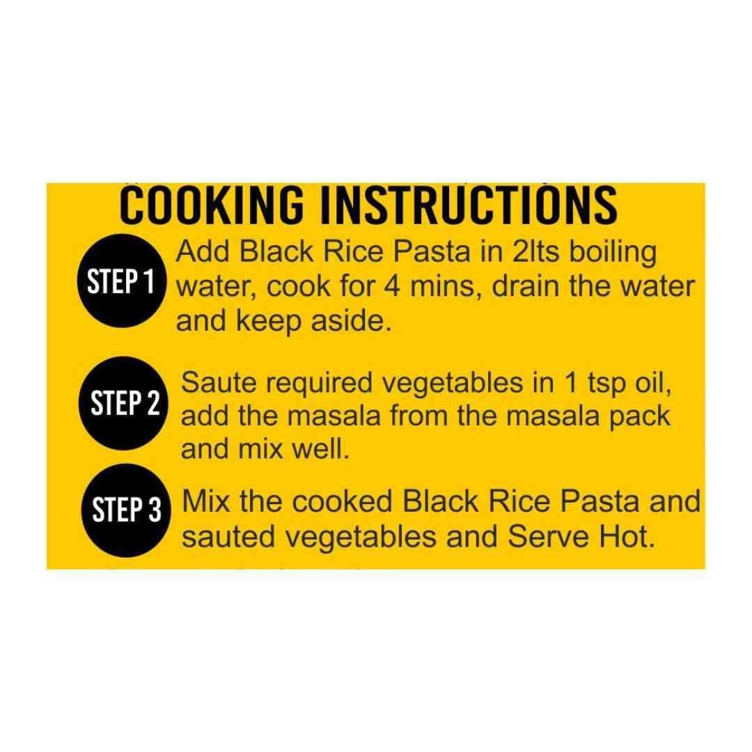 Naturally Yours Black Rice Pasta – Macaroni Made with Black Rice, Millet & Whole Wheat | High Protein, No Maida, Not Fried, No Onion No Garlic, 100% Jain Friendly | Ready in 5 Mins | 175g (PACK OF 3) — image 5
