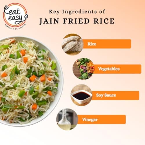 Eat Easy Ready to Eat Jain Fried Rice– 95g, No Garlic No Onion Travel Food | Just Add Hot Water & Cook, After Preparation 275g, Freeze Dehydrated Instant Fried Rice for Travel Camping | No Preservatives — image 5