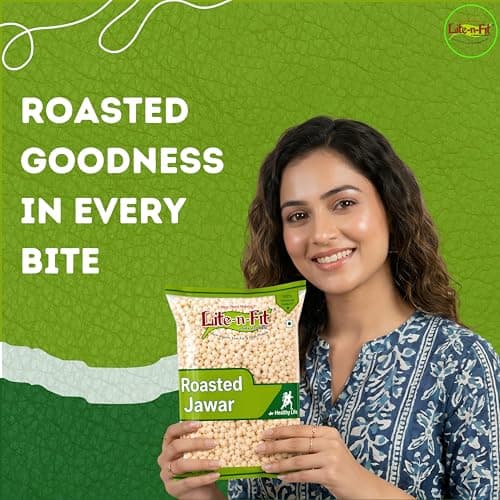 Lite-n-Fit Roasted Jowar - 130g Each, Pack of 4 | Crunchy & Healthy Sorghum Snack | Roasted Namkeen | Light & Crispy Evening Snack | Jowar Murmura — image 5