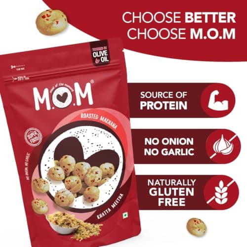 MOM - Meal of the Moment, Roasted Khatta Meetha Makhana (Pack of 2), 60g each | Source of Protein | No Palm Oil | Gluten free — image 6