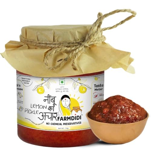 FarmDidi Crushed Lemon Pickle 325g in Fresh | Homemade Oil-Free Nimbu ka Achar with No Onion or Garlic | Traditional Lemon Chunda Style Sweet & Sour Pickle | Grandma’s Taste, Indian Homemade Achar — image 8