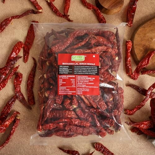 Shirish Masala Whole Mathania Red Chilli (Lal Mirch)(Stemless) 1 Kg,Sortex Clean, 70 Years Of Trust — image 3