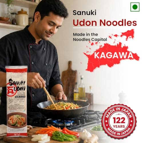 Pocket Kitchen Ishimaru Premium Sanuki Udon Noodles - 600gram (300gram X 2) | Made in Japan | Highest Grade 100% Japanese Wheat | No Maida, No Preservatives, Not Fried but Dried, No MSG — image 3