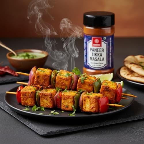 SARANZ Paneer Tikka Jain Blended Masala Perfect for Cooking, Ready to Use, No added colours, Spice Powders and Masalas, Premium Artisanal Spices with Rich & Strong Flavour-100 Grams Sprinkler Jar — image 3