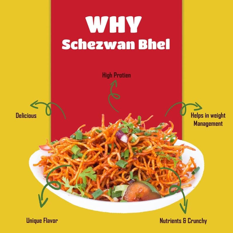 Gujjubhai Jain Bhel & Schezwan Bhel Combo – 80g x 8 | Instant Spicy & Tangy Snack Mix | No Onion No Garlic | Ready-to-Eat Indian Street Food | Travel-Friendly Namkeen Pack — image 6
