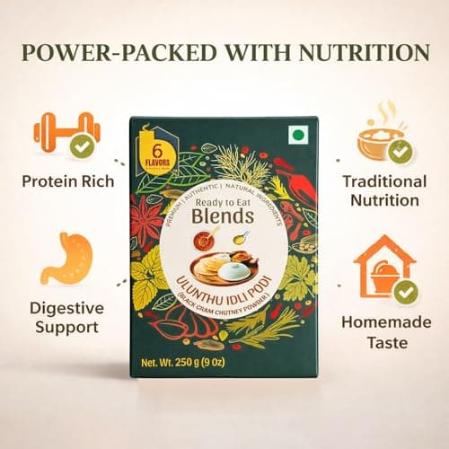 6Flavors Ullundhu Podi Powder 250g | Black Gram Podi Powder | South Indian Chutney Powder for Idli, Dosa & Rice | Protein Rich Traditional Podi Masala | No Onion No Garlic No Preservatives — image 5