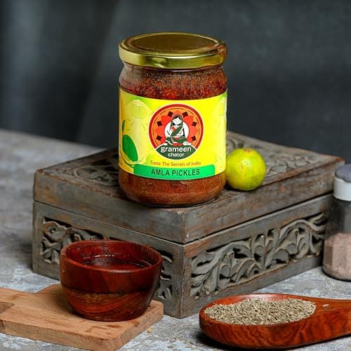 Grameen Chator Amla Pickle - 500G (Pack Of 1) |Homemade Indian Gooseberry Pickle Seedless Without Onion & Garlic|Preservative Free|Tangy Amle Ka Achar|Natural Spices & Mustard Oil — image 3