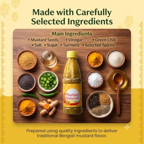 KVD Collection Original Bengali Kasundi Mustard Sauce | No Preservatives | Authentic Bangla Flavor | 300gram — image 4