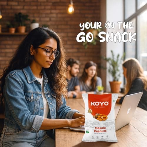KOYO Masala Chana 360g, Snack and Namkeen | Roasted Chana Masala Chickpeas Masala Chana | High Protein Healthy Snack | Natural and Crunchy — image 6