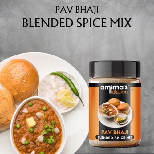 Amima's Kitchen Pav Bhaji Masala + Shahi Biryani Masala Powder Combo Pack (No Onion No Garlic) – 100 Grams (Pack of 2) | Blended Jain Spice Mix | No Synthetic Flavour & Color | Ready Masala Powder — image 2