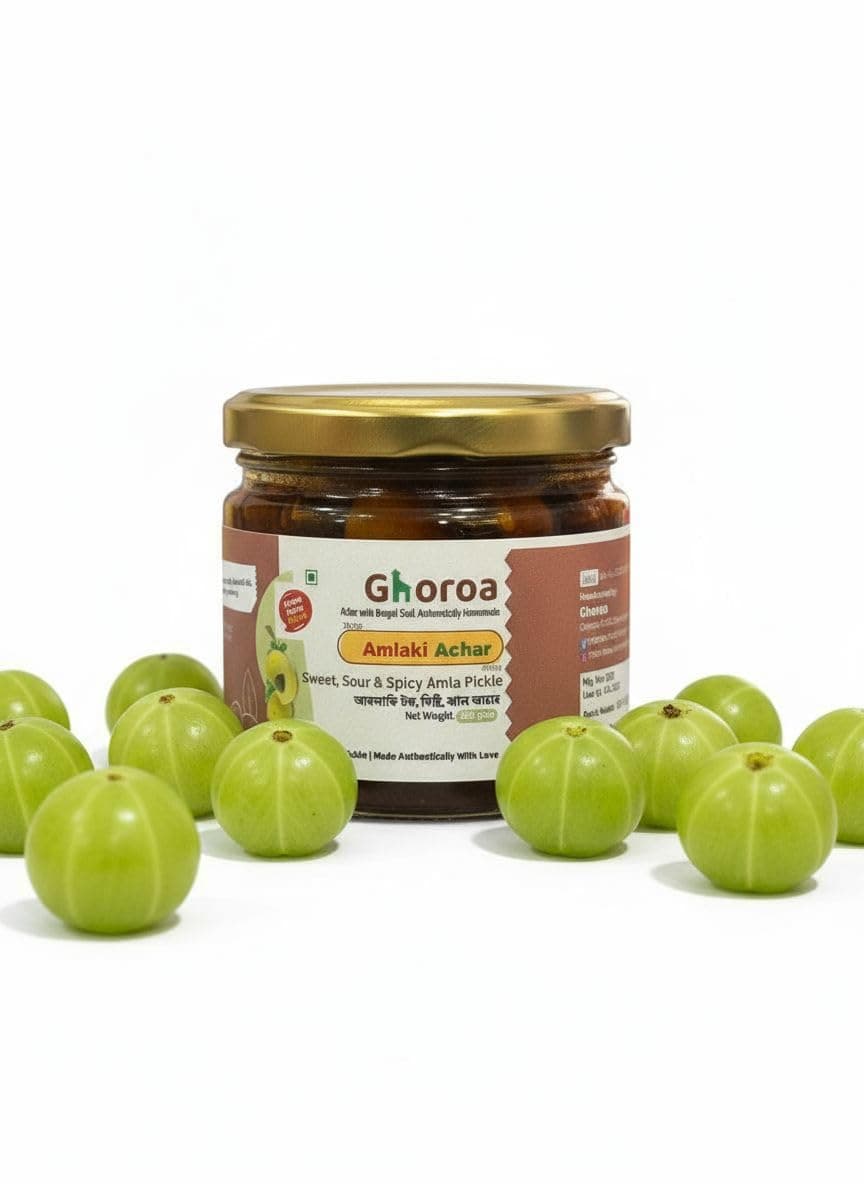 Amlaki Achar by Ghoroa | 250g | Sweet & Sour | Homemade Amla Achaar Without Onion & Garlic | Seedless Indian Gooseberry Pickle | Less Oil, Preservative-Free | Traditional Awla Pickle — image 2