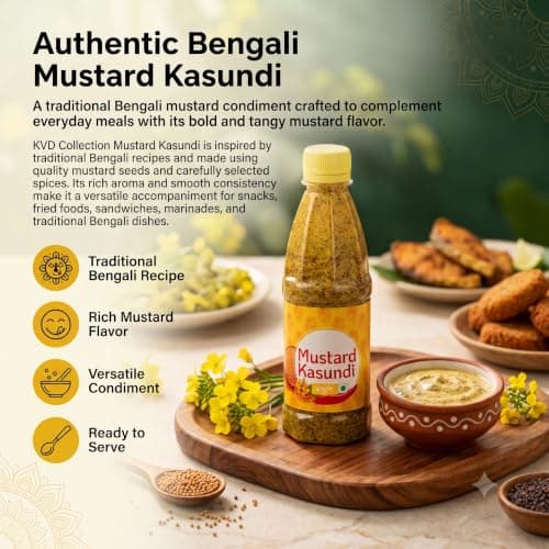 KVD Collection Original Bengali Kasundi Mustard Sauce | No Preservatives | Authentic Bangla Flavor | 300gram — image 2