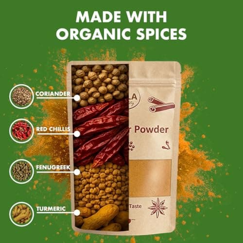 PRAFULLA Sambar Powder, 100g | Premium Quality Traditional Recipe | Authentic Indian Taste | 100% Pure & Vegetarian | No Artificial Colors or Preservatives | Ideal for Daily Home Cooking — image 2