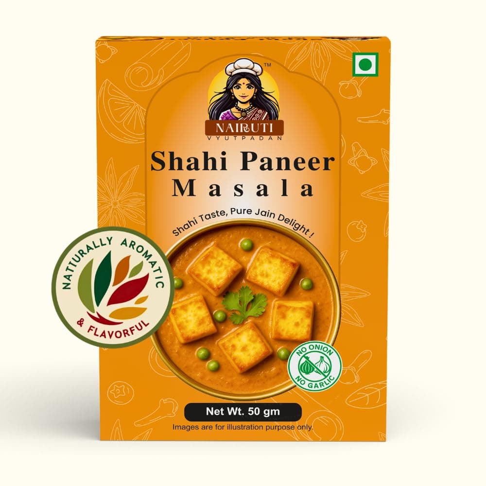 Nairuti Vyutpadan Jain Shahi Paneer Masala 50g | No Onion No Garlic | Authentic Satvik & Jain-Friendly Paneer Gravy Masala | Rich Creamy Flavor | Pure & Natural Indian Spice Blend — image 7