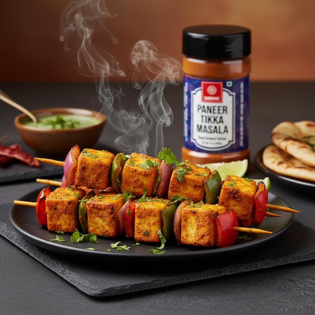 SARANZ Paneer Tikka Jain Blended Masala Perfect for Cooking, Ready to Use, No added colours, Spice Powders and Masalas, Premium Artisanal Spices with Rich & Strong Flavour-100 Grams Sprinkler Jar — image 3