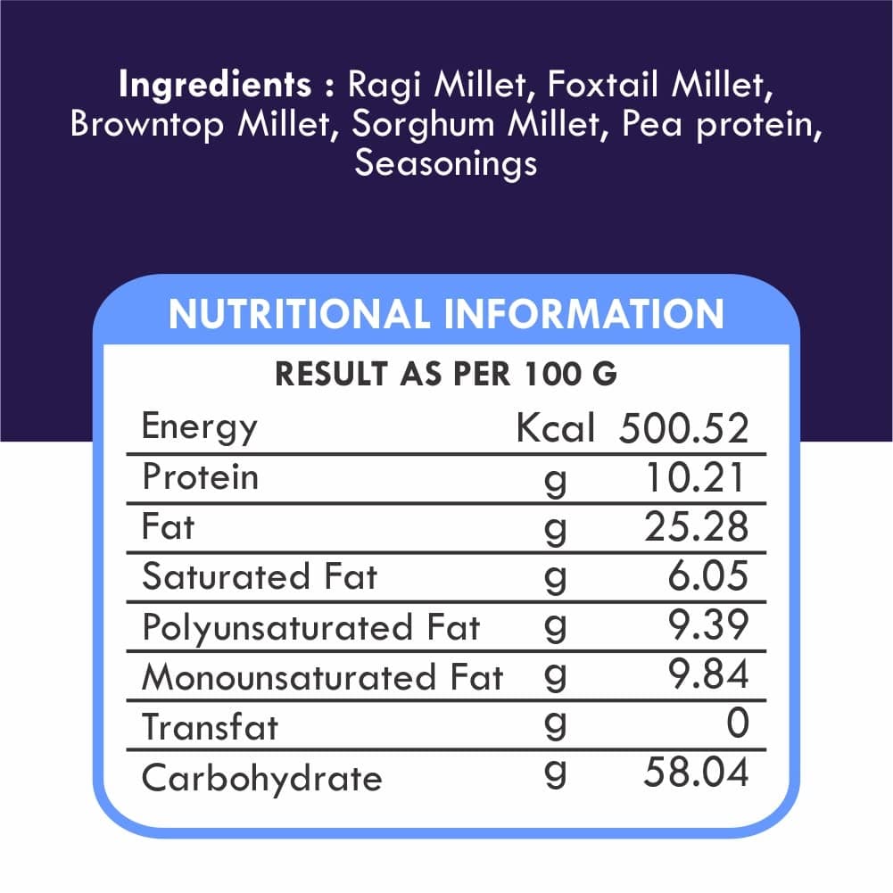 Diet-Fils Millet Protein Crispers Spicy Cheese | No Onion No Garlic | Millet Based | No Grain | Made with Ragi,Browntop Millet,Jowar,Foxtail and Pea Protein | Roasted | Gluten Free | 130 gm x 3 — image 3